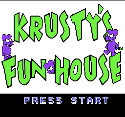Krusty's Fun House (USA) Title Screen